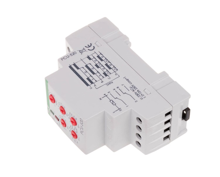 Przekaźnik czasowy 2-funkcyjny (nastawa 2 czasów T1 T2, styk: 2xNO/NC 230V PCU-520 F&F