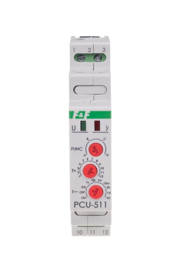 Przekaźnik czasowy, styk 1NO/NC, 12-264V PCU-511UNI F&F