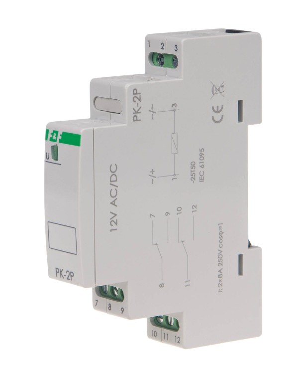 Przekaźnik elektromagnetyczny PK-2P 12 V PK-2P-12V F&F