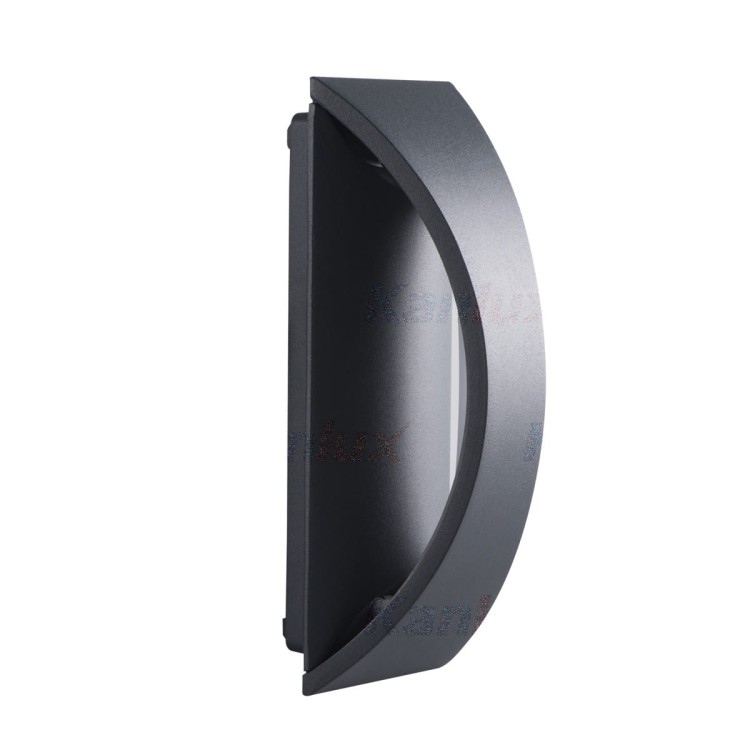 Lampa ogrodowa elewacyjna Kinkiet Zewnętrzny Nowoczesny BISO LED EL 8W-GR 29260 Kanlux IP54 aluminium metalowa oprawa na budynek dwustronna oświetlenie zewnętrzne szara szary grafitowy