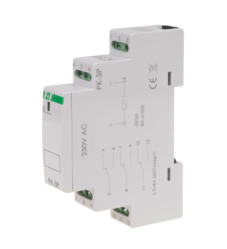 Przekaźnik elektromagnetyczny PK-3P 230V PK-3P-230V F&F
