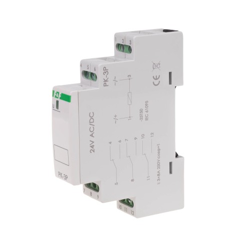 Przekaźnik elektromagnetyczny PK-3P 24V PK-3P-24V F&F