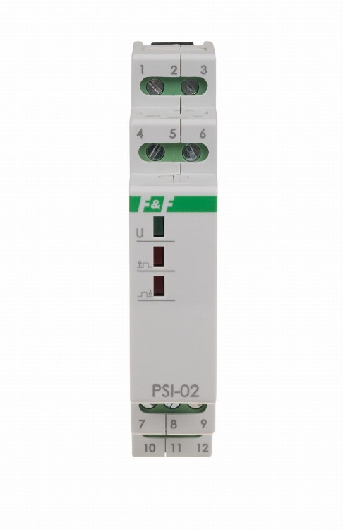 Przetwornik sygnału "ciągły na impuls" PSI-02 24V, montaż na szynie DIN PSI-02-24V F&F