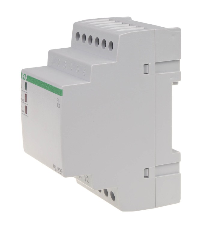 Przekaźnik kontroli poziomu cieczy dwu stanowy PZ-829 B, montaż na szynie DIN, styk: 2x1NO/NC 230V PZ-829B F&F