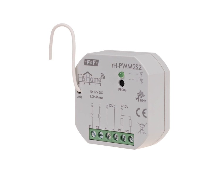 Sterownik PWM dwukanałowy niskiego napięcia z dwukanałowym nadajnikiem rH-PWM2S2 F&F