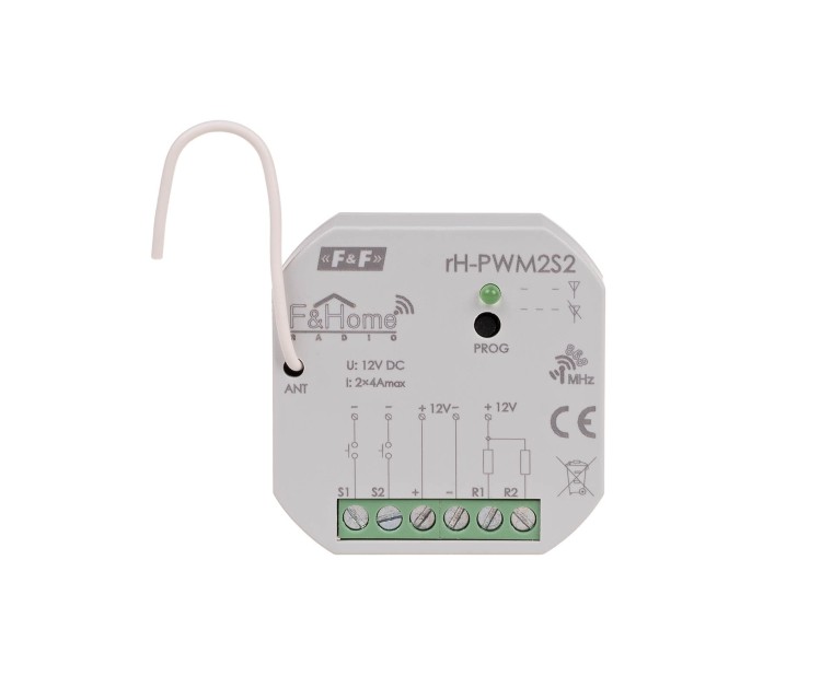 Sterownik PWM dwukanałowy niskiego napięcia z dwukanałowym nadajnikiem rH-PWM2S2 F&F