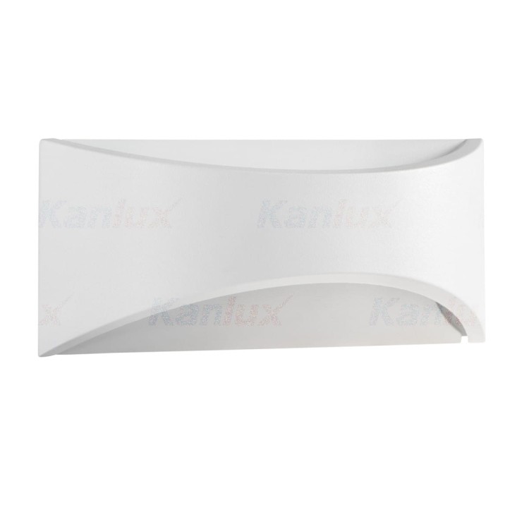 Lampa ogrodowa elewacyjna Kinkiet Zewnętrzny Nowoczesny BISO LED EL 8W-W 29261 Kanlux IP54 aluminium metalowa oprawa na budynek dwustronna oświetlenie zewnętrzne biały
