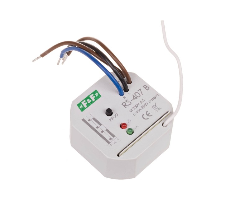 Odbiornik bistabilny; 230V 5A; ; montaż w puszce Ø60 RS-407 B RS-407B F&F