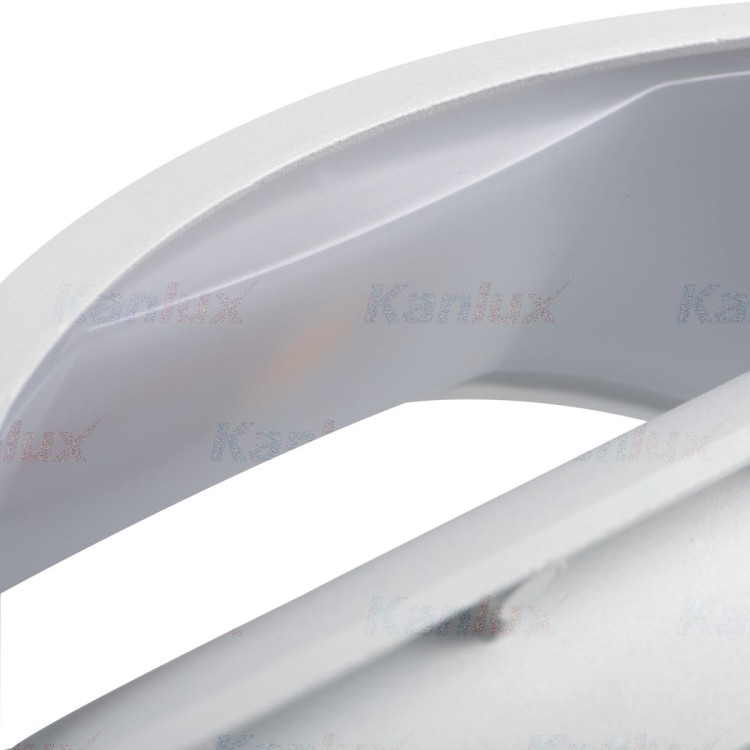 Lampa ogrodowa elewacyjna Kinkiet Zewnętrzny Nowoczesny BISO LED EL 8W-W 29261 Kanlux IP54 aluminium metalowa oprawa na budynek dwustronna oświetlenie zewnętrzne biały