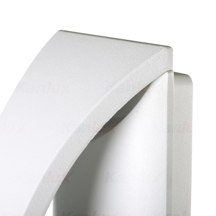 Lampa ogrodowa elewacyjna Kinkiet Zewnętrzny Nowoczesny BISO LED EL 8W-W 29261 Kanlux IP54 aluminium metalowa oprawa na budynek dwustronna oświetlenie zewnętrzne biały
