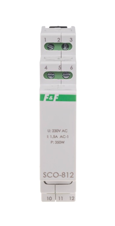 Ściemniacz oświetlenia SCO-812 montaż na szynie DIN zasilanie 230V AC 350W SCO-812 F&F