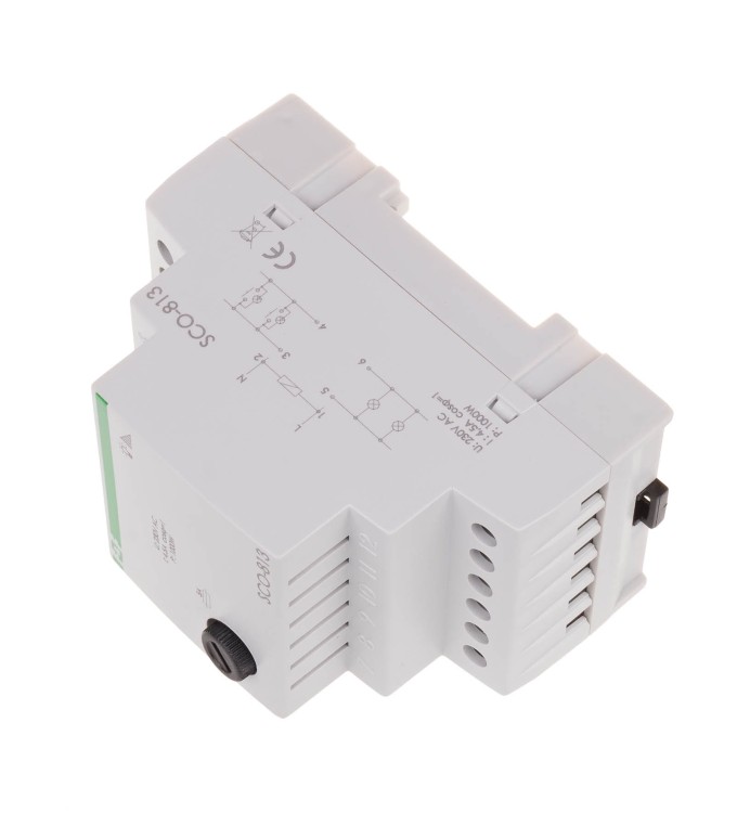 Ściemniacz oświetlenia SCO-813 montaż na szynie DIN zasilanie 230V AC 1000W SCO-813 F&F