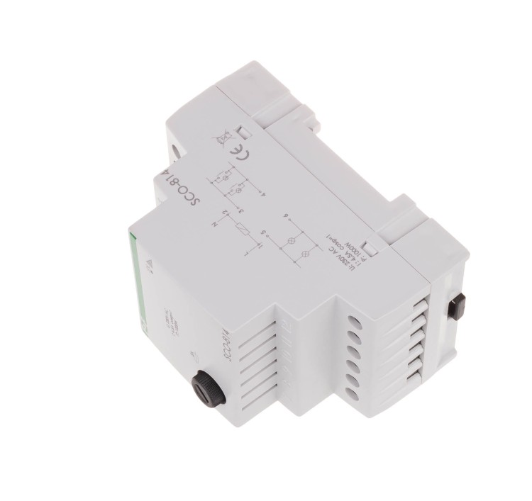 Ściemniacz oświetlenia SCO-814 montaż na szynie DIN zasilanie 230V AC 1000W SCO-814 F&F