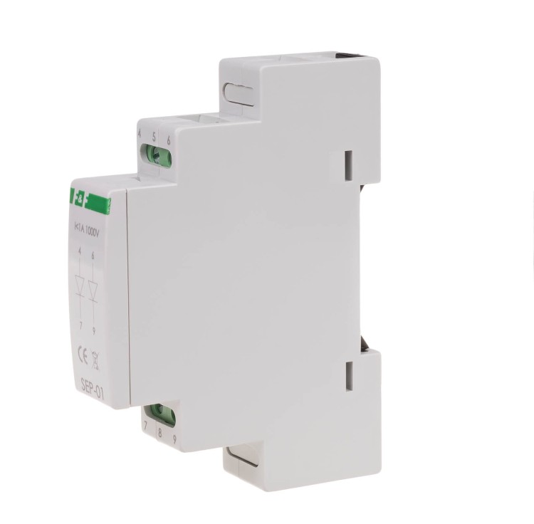 Separator sygnału wejściowego SEP-01 zasilanie 1A 1000V montaż na szynie DIN SEP-01 F&F