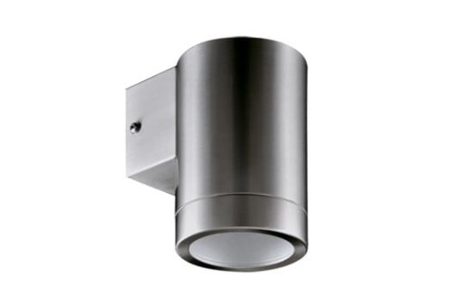 Lampa ogrodowa elewacyjna Kinkiet Zewnętrzny Nowoczesny ASTER GU10 INOX 03015 Struhm Ideus GU10 IP54 nierdzewna metalowa na budynek jednostronna oświetlenie zewnętrzne matowy chrom stal szczotkowana