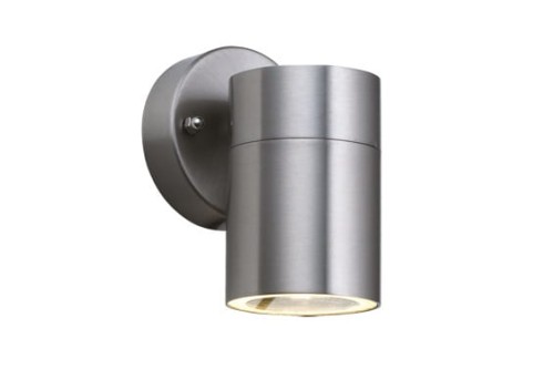 Lampa ogrodowa elewacyjna Kinkiet Zewnętrzny Nowoczesny MANOLYA-1 HL265 35W 01177 Struhm Ideus GU10 IP44 nierdzewna metalowa na budynek jednostronna oświetlenie zewnętrzne matowy chrom stal szczotkowana