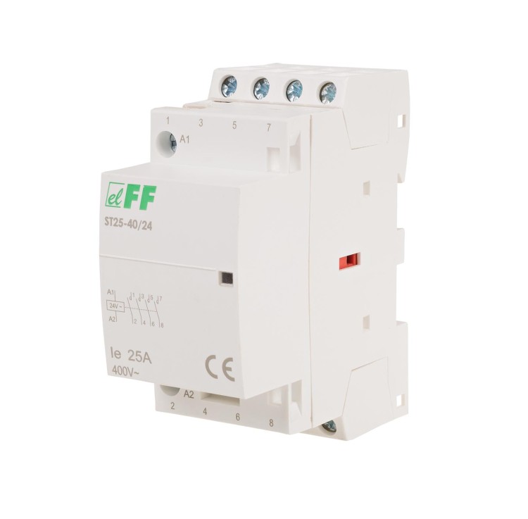 Stycznik modułowy, montaż na szynie, styki 4NO, 25A ST25-40-24V F&F