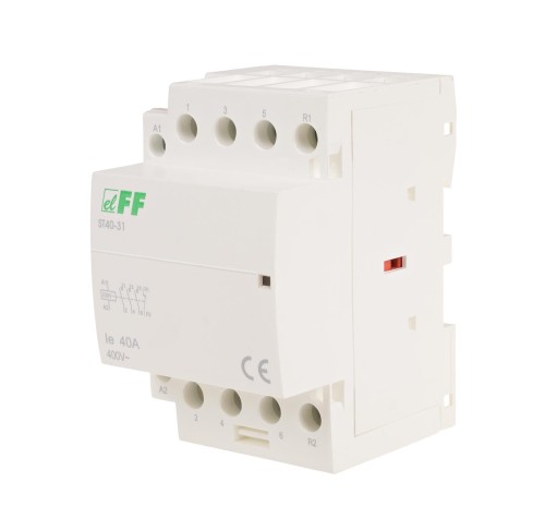 Stycznik modułowy, montaż na szynie, styki 3NO+1NC, 40A ST40-31 F&F