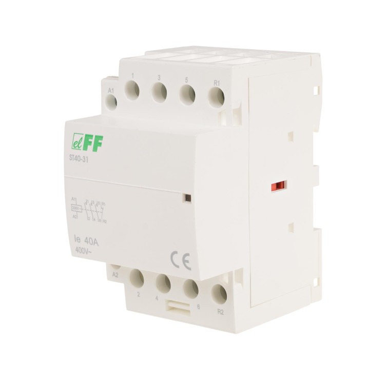 Stycznik modułowy, montaż na szynie, styki 3NO+1NC, 40A ST40-31 F&F
