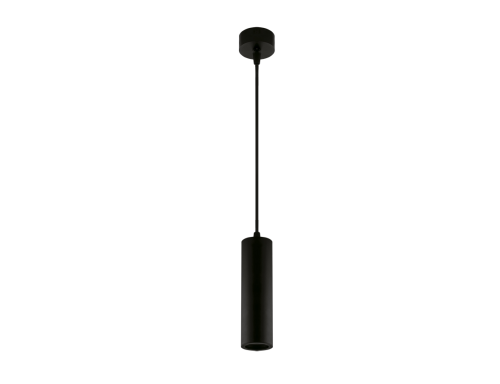 Lampa sufitowa wisząca punktowa Industrialna WESPA GU10 BLACK 03499 Struhm Ideus GU10 LED IP20 Loft nowoczesna oprawa oświetleniowa żyrandol tuba zwis czarna pojedyncza