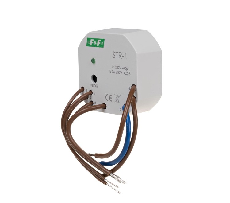 Sterownik roletowy, dwuprzyciskowy STR-1 napięcie 230V AC STR-1 F&F