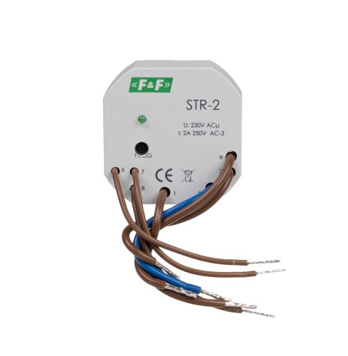 Sterownik roletowy, jednoprzyciskowy STR-2 napięcie 230V AC STR-2 F&F