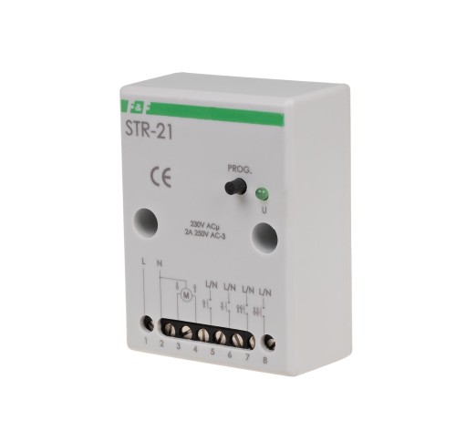Sterownik roletowy, dwuprzyciskowy STR-21 napięcie 230V AC STR-21 F&F