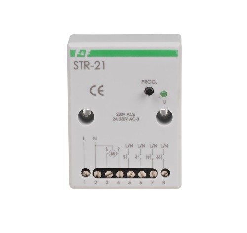 Sterownik roletowy, dwuprzyciskowy STR-21 napięcie 230V AC STR-21 F&F