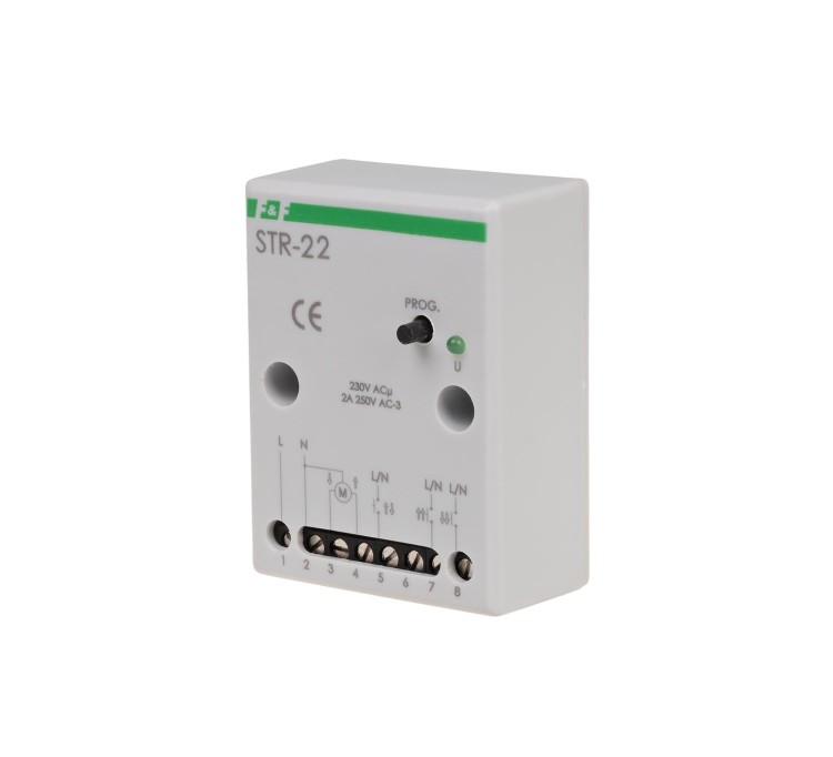 Sterownik roletowy, jednoprzyciskowy STR-22 napięcie 230V AC STR-22 F&F