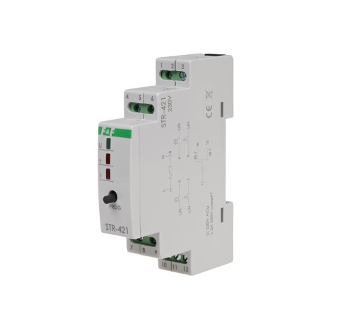 Sterownik roletowy, dwuprzyciskowy STR-421 napięcie 230V AC STR-421 F&F