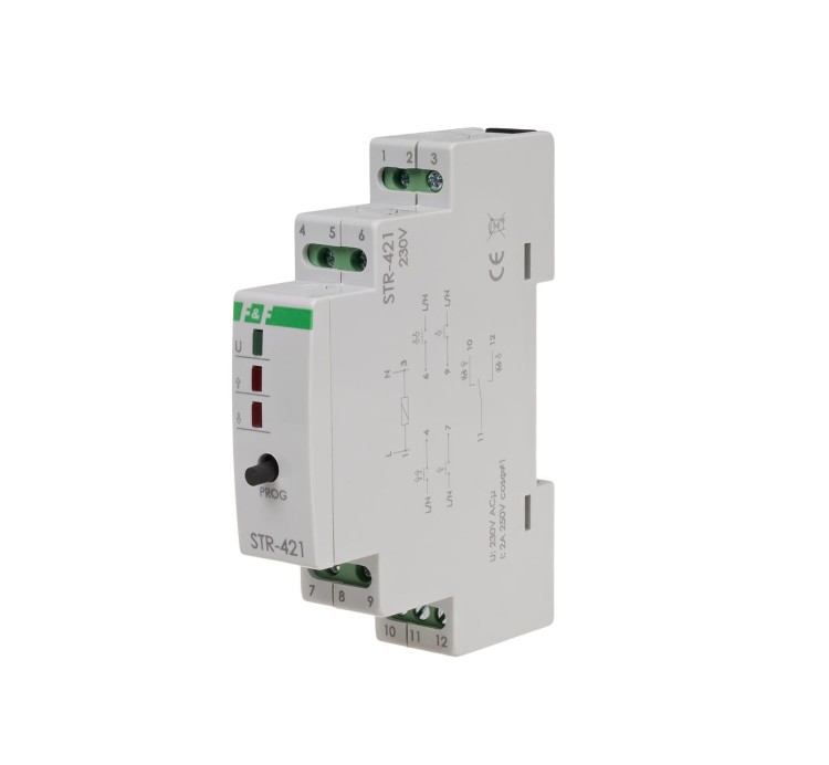 Sterownik roletowy, dwuprzyciskowy STR-421 napięcie 230V AC STR-421 F&F