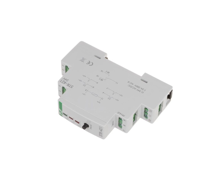 Sterownik roletowy, dwuprzyciskowy STR-421 24V napięcie 24V AC/DC STR-421-24V F&F