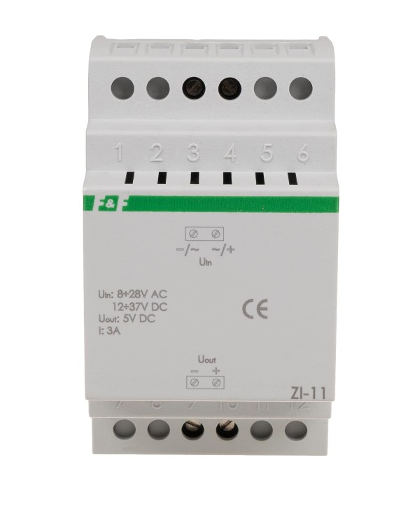 Stabilizator impulsowy 5V DC ZI-11 8÷28V AC / 12÷37V DC 3A ZI-11 F&F