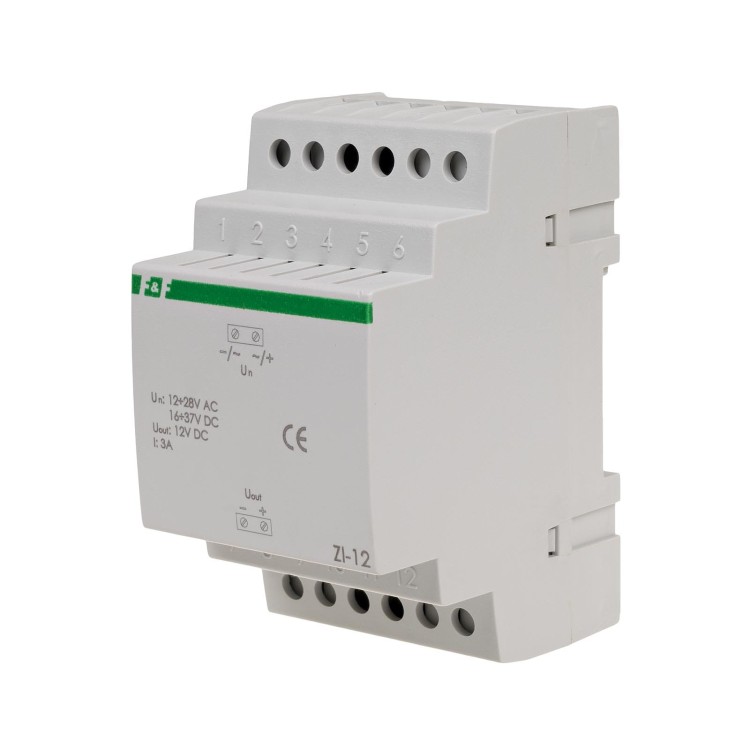 Stabilizator impulsowy 12V DC ZI-12 12÷28V AC / 16÷37V DC 3A 3A ZI-12 F&F