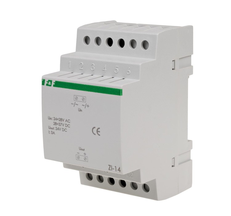 Stabilizator impulsowy 24V ZI-14 24÷28V AC / 28÷37V DC 3A ZI-14 F&F