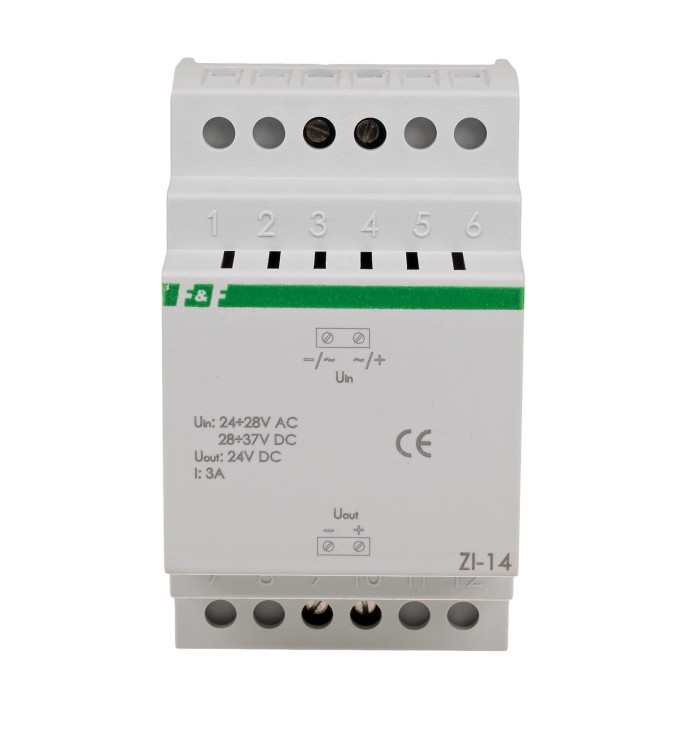 Stabilizator impulsowy 24V ZI-14 24÷28V AC / 28÷37V DC 3A ZI-14 F&F