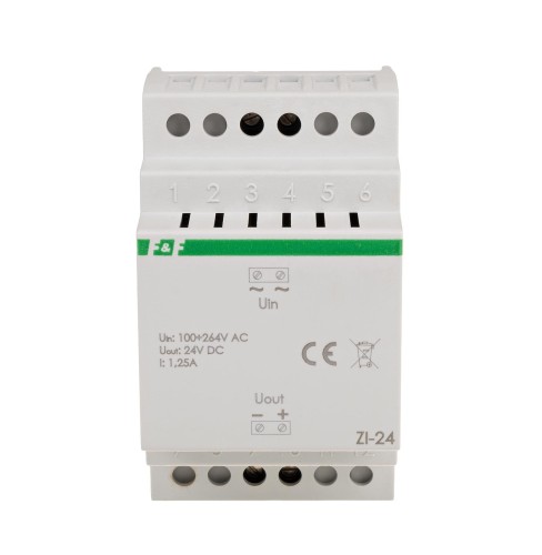 Zasilacz impulsowy ZI-24 24V DC 1,25 A ZI-24 F&F