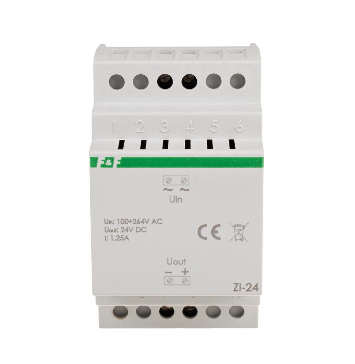 Zasilacz impulsowy ZI-24 24V DC 1,25 A ZI-24 F&F