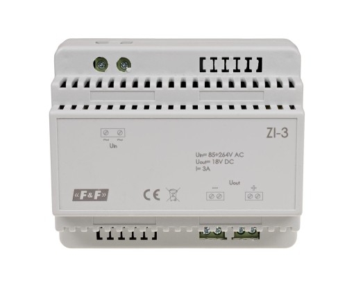 Zasilacz impulsowy 18V DC 3A ZI-3 ZI-3 F&F
