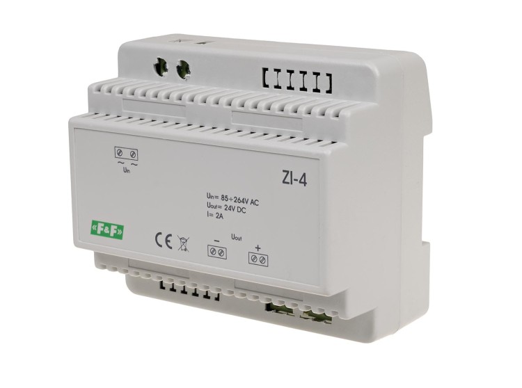 Zasilacz impulsowy 24V DC 2A  ZI-4 ZI-4 F&F