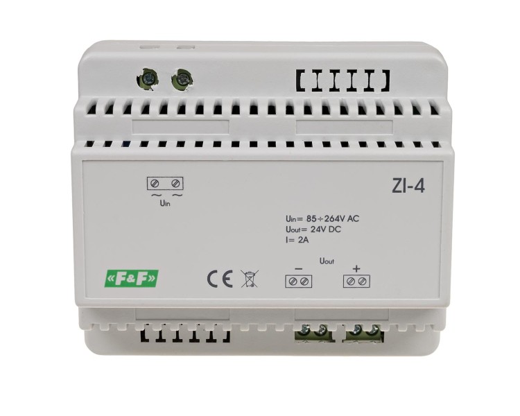 Zasilacz impulsowy 24V DC 2A  ZI-4 ZI-4 F&F