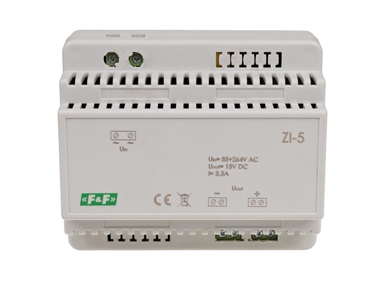 Zasilacz impulsowy 15V DC 3,3A ZI-5 ZI-5 F&F