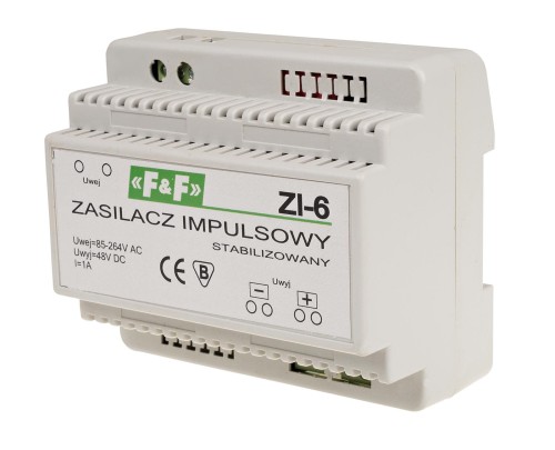 Zasilacz impulsowy 48V DC 1A ZI-6 ZI-6 F&F