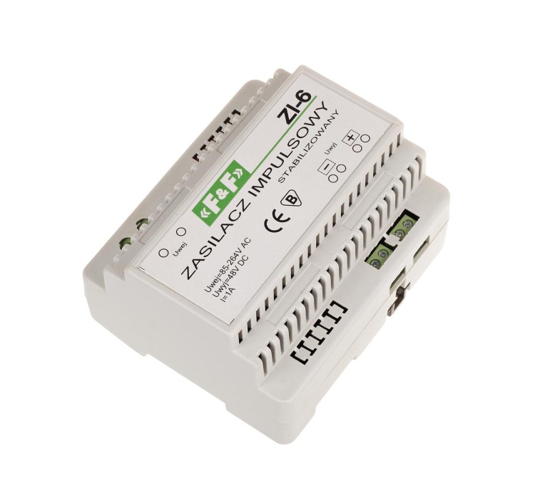 Zasilacz impulsowy 48V DC 1A ZI-6 ZI-6 F&F