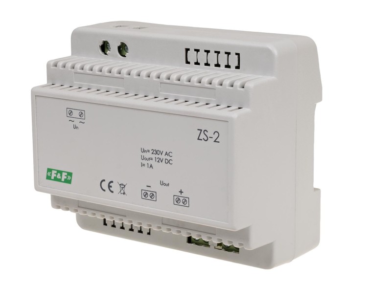 Zasilacz stabilizowany 12V DC 1A ZS-2 ZS-2 F&F
