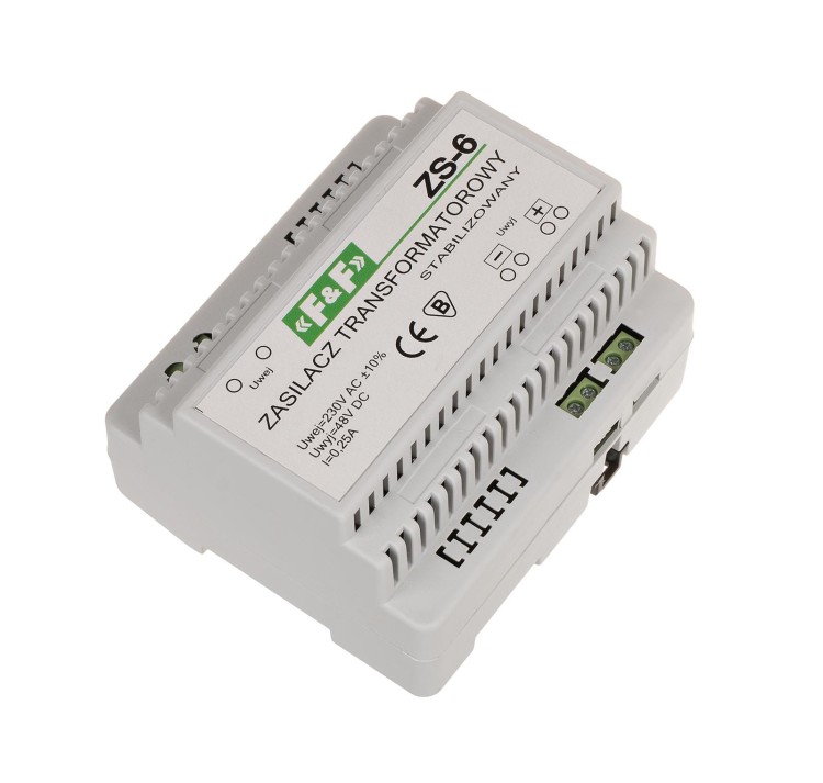 Zasilacz stabilizowany 48V DC 0,25A ZS-6 ZS-6 F&F