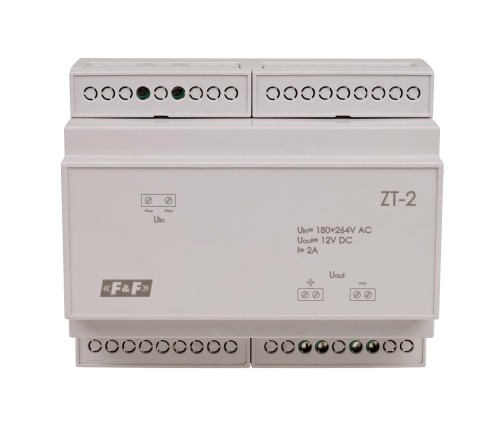 Zasilacz transformatorowy ze stabilizatorem impulsowym ZT-2 12V DC 2A ZT-2 F&F