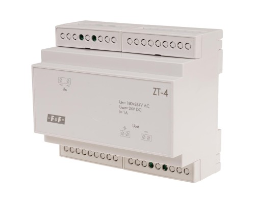 Zasilacz transformatorowy ze stabilizatorem impulsowym ZT-4 24V DC 1A  ZT-4 F&F
