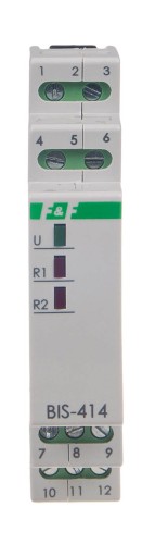Przekaźnik bistabilny, sekwencyjny, na szynę DIN, z przekaźnikiem inrush 160A/20ms BIS-414-LED F&F