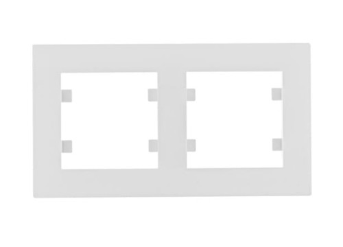 Ramka Podwójna 2-krotna Biała Lumina Intense WL5720 HAGER POLO IP20 pozioma 2-podwójna biały
